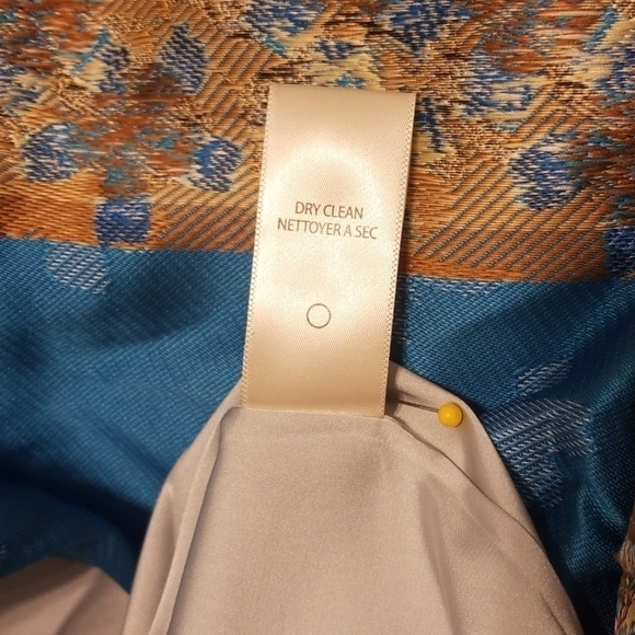 𝅺Max Studio Jacquard Artic Blue Cocktail Dress - Picture 9 of 17